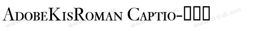 AdobeKisRoman Captio字体转换